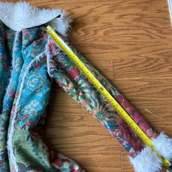 NWT Johnny Was Biya Printed Suede Floral Coat-Size Small - Picture 10 of 10